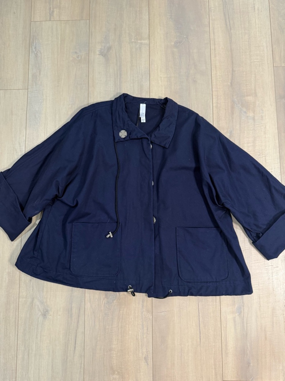 MarlaWynne Navy Drawstring Utility Jacket